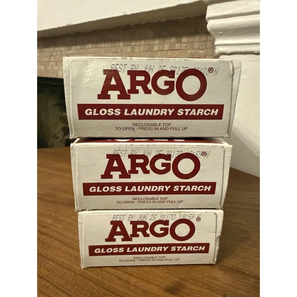 3x ARGO GLOSS LAUNDRY STARCH No Date 16 oz Crisp Finish Sealed NOS